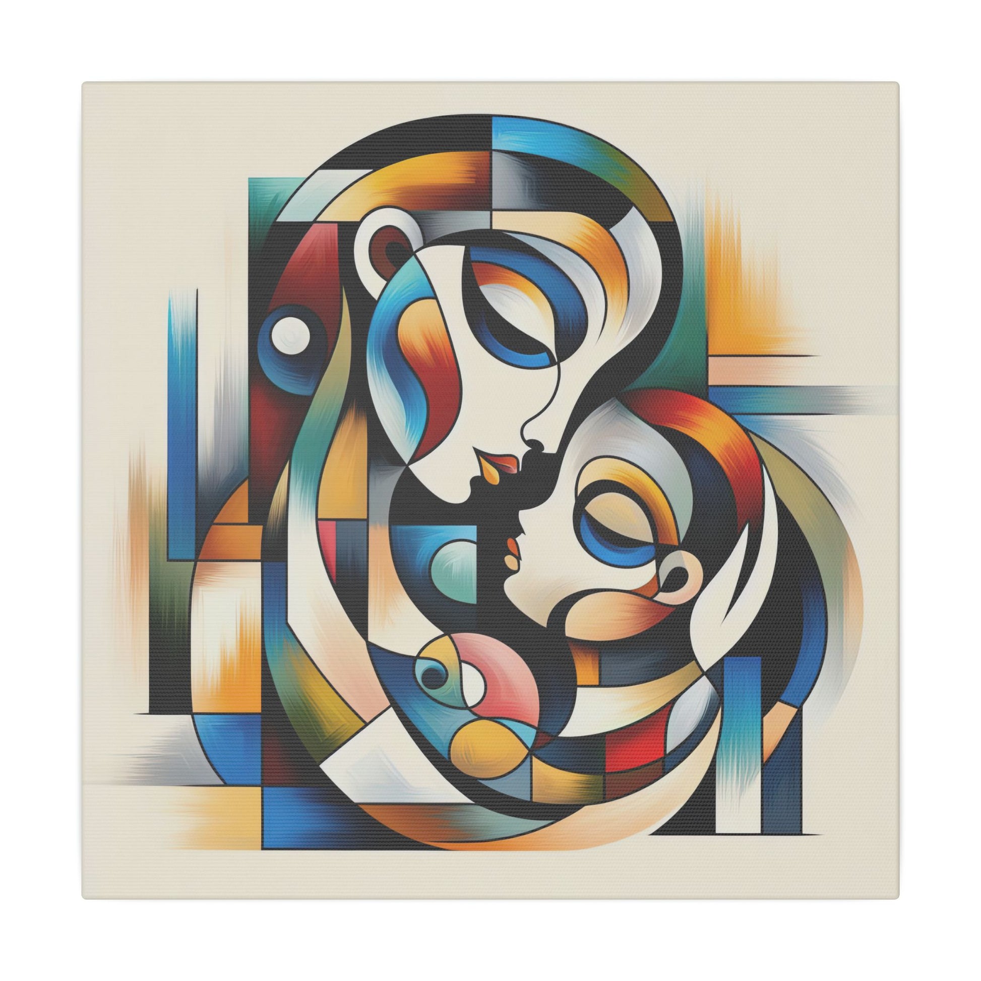 Motherhood in Shapes - Canvas Print