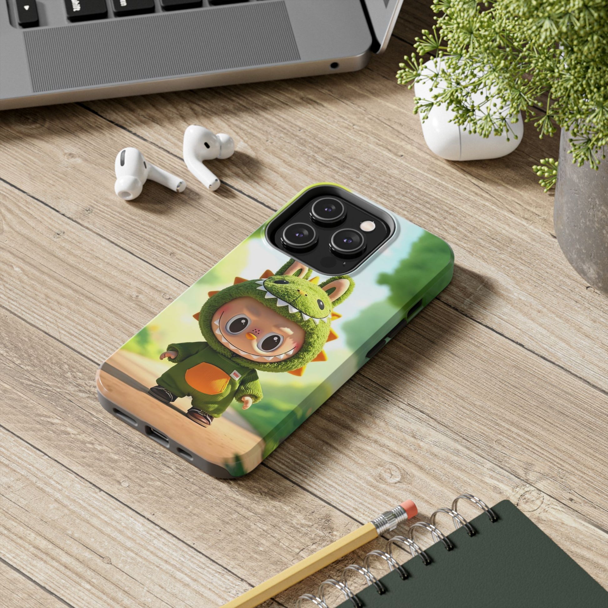 The Monsters Tough Case for iPhone Models – Playful Dinosaur Design, Dual Layer Protective Cover, Fun Mobile Accessory