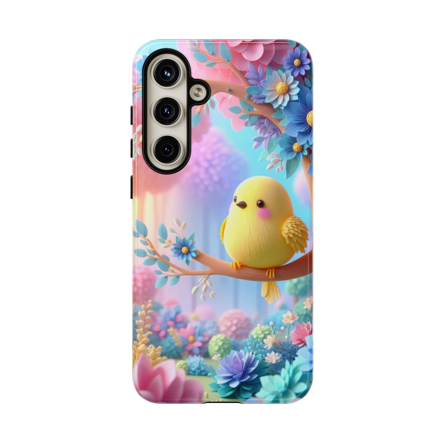 Colorful Bird Samsung Phone Case, Spring Vibe Mobile Shell