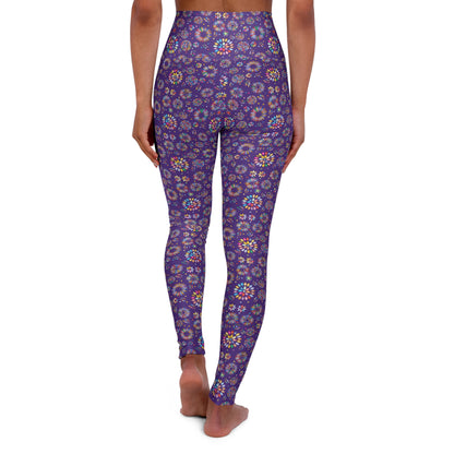 Vibrant Vibes High Waisted Yoga Leggings / Purple