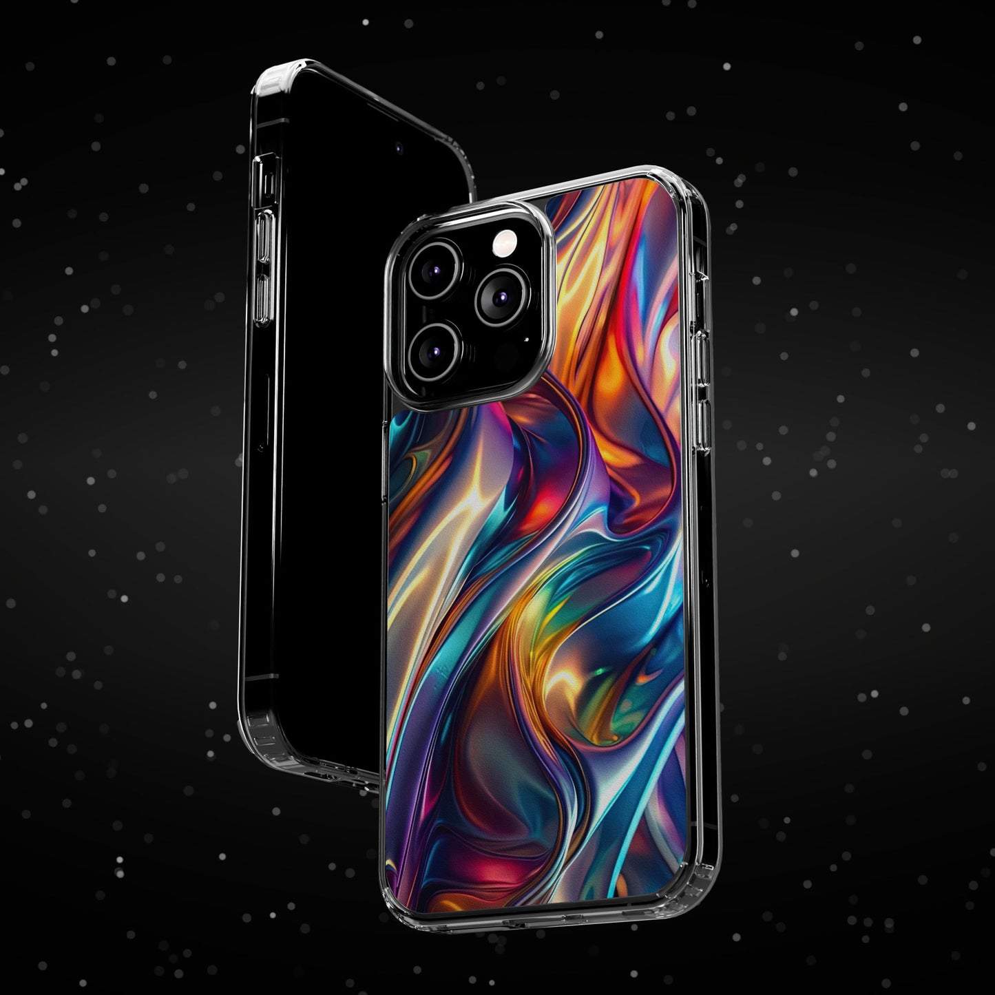 Colorful Clear Case for iPhone – Abstract Art Design