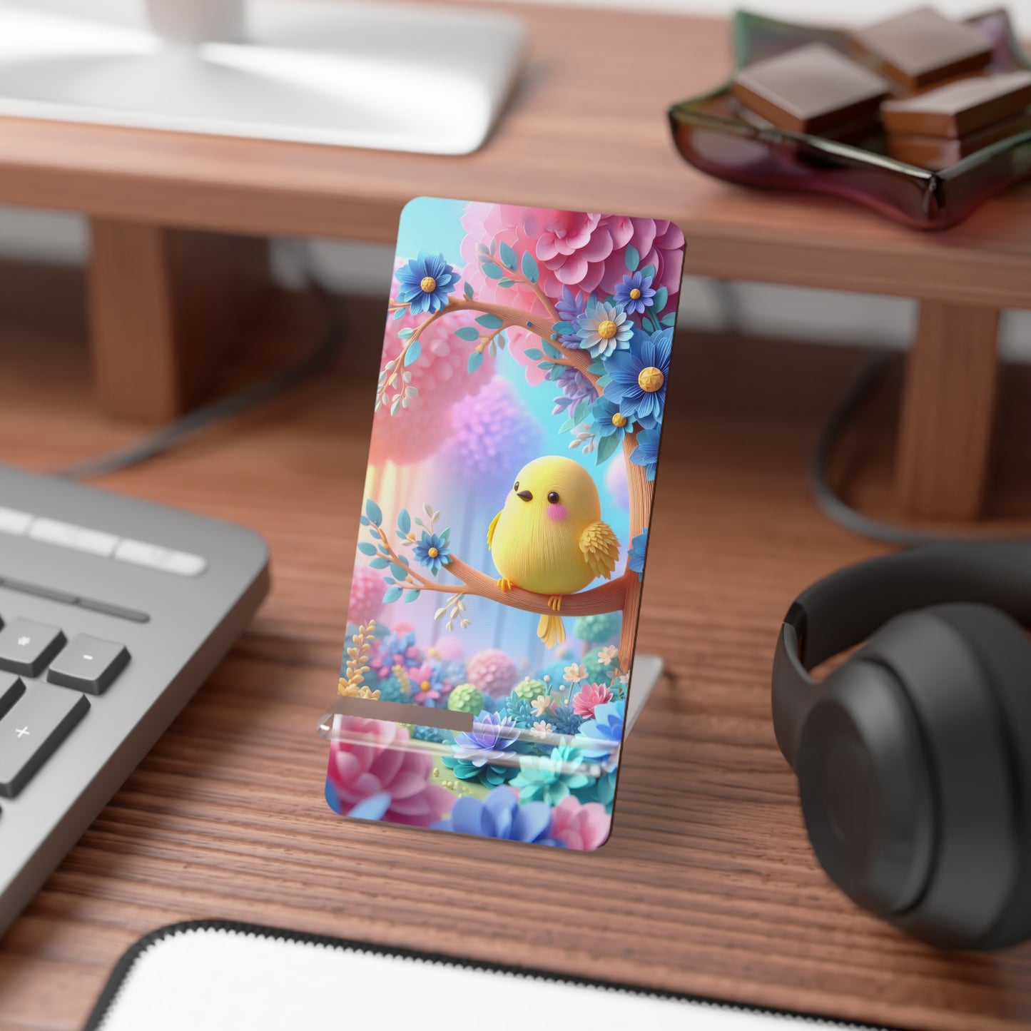 Vibrant Bird Smartphone Display Stand