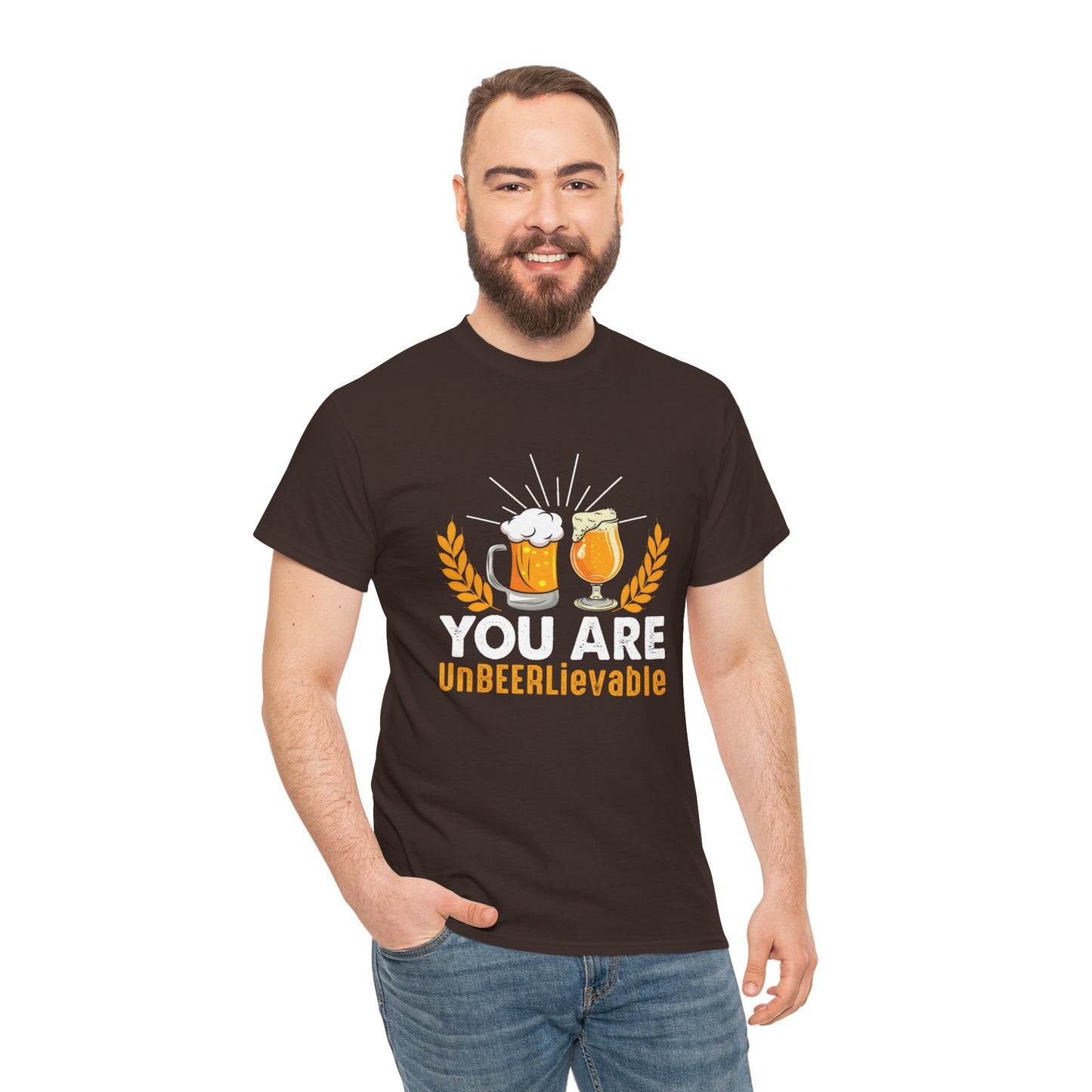 Funny Beer Slogan Tee, You Are UnBEERLievable
