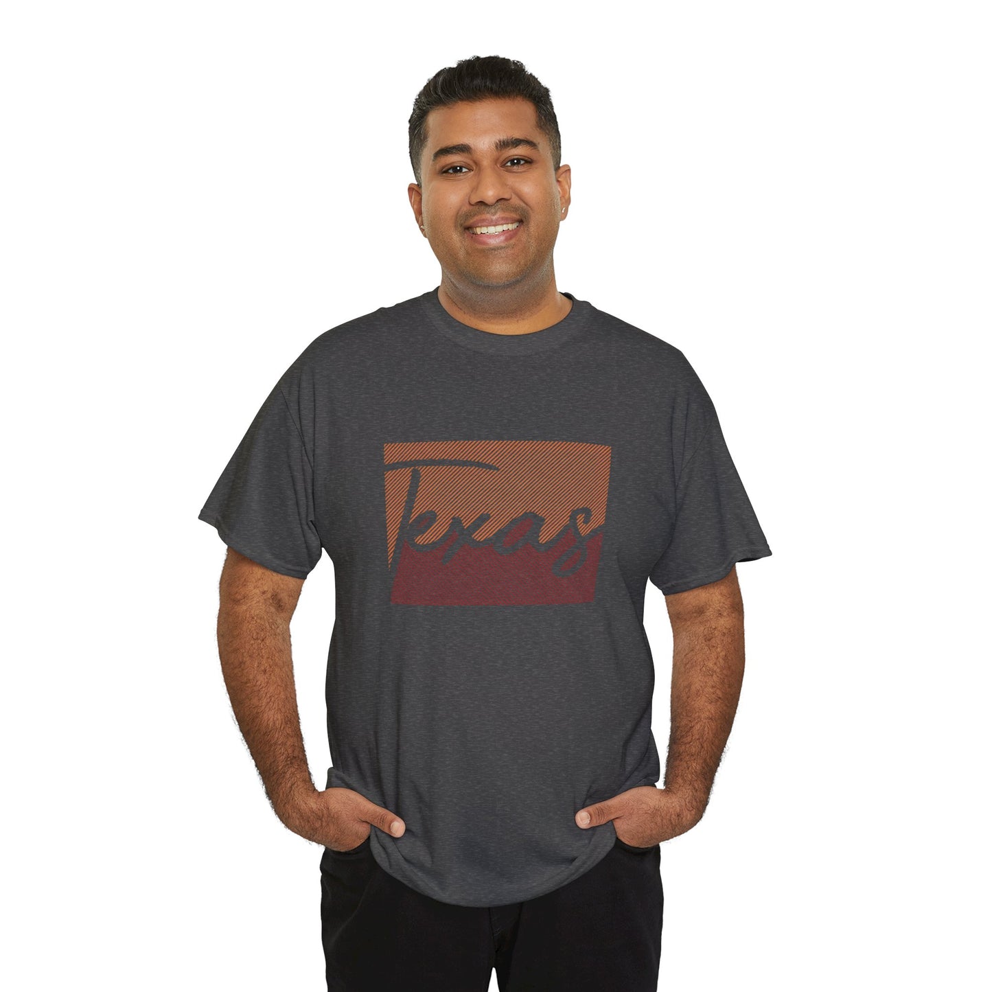 Texas Unisex Heavy Cotton Tee - Retro Style Tee for Texas Lovers