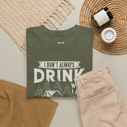 Camping Drinking Unisex Heavy Cotton Tee - Perfect Gift for Outdoor Enthusiasts