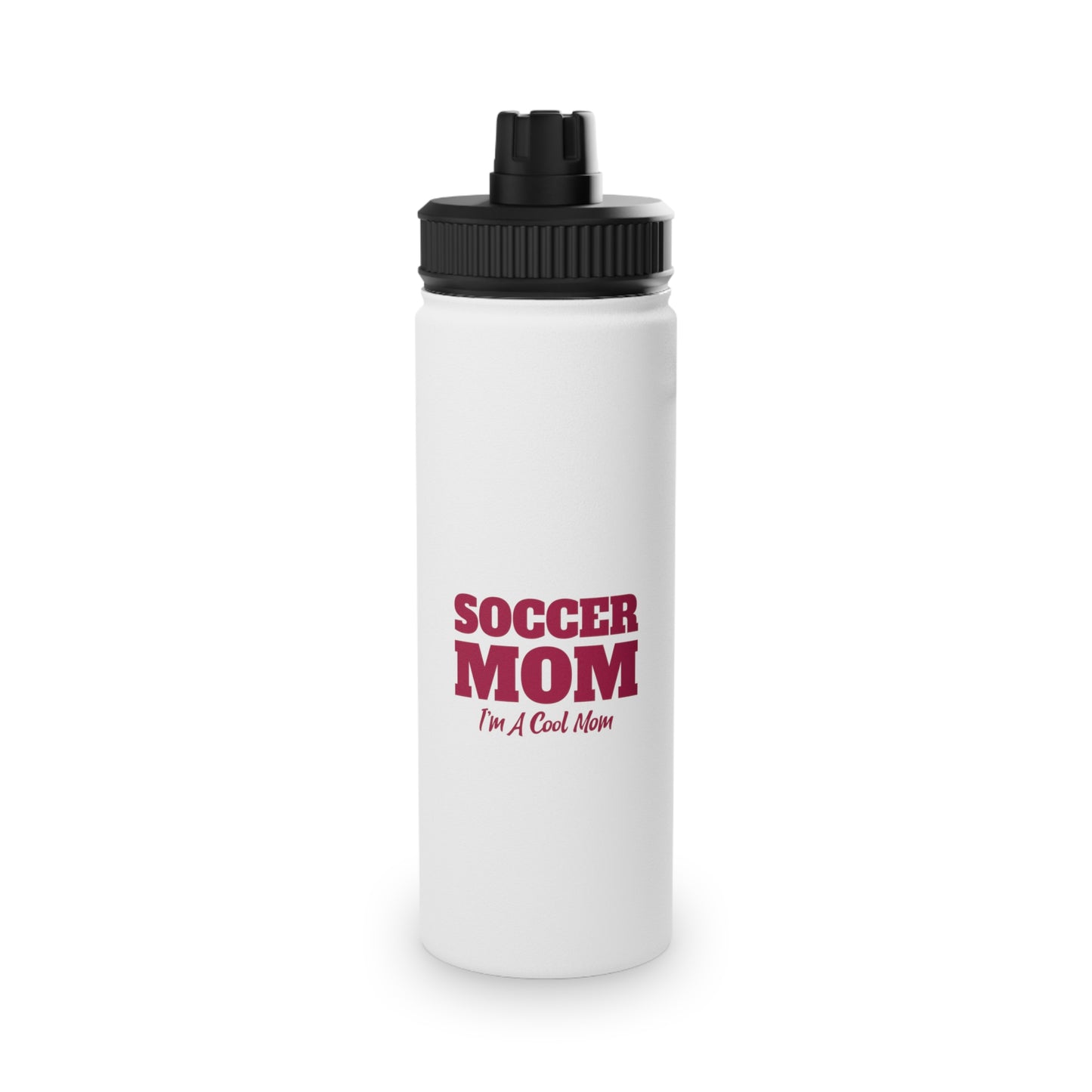 Soccer Mom Stainless Steel Water Bottle, Sports Lid