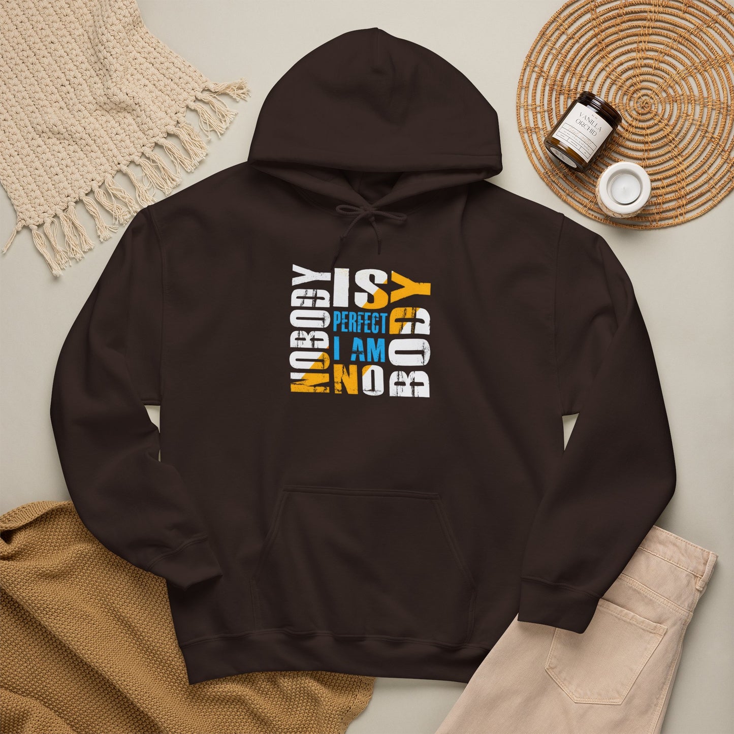 Nobody is Perfect Unisex Hoodie – Comfortable Sweatshirt for Everyday Wear