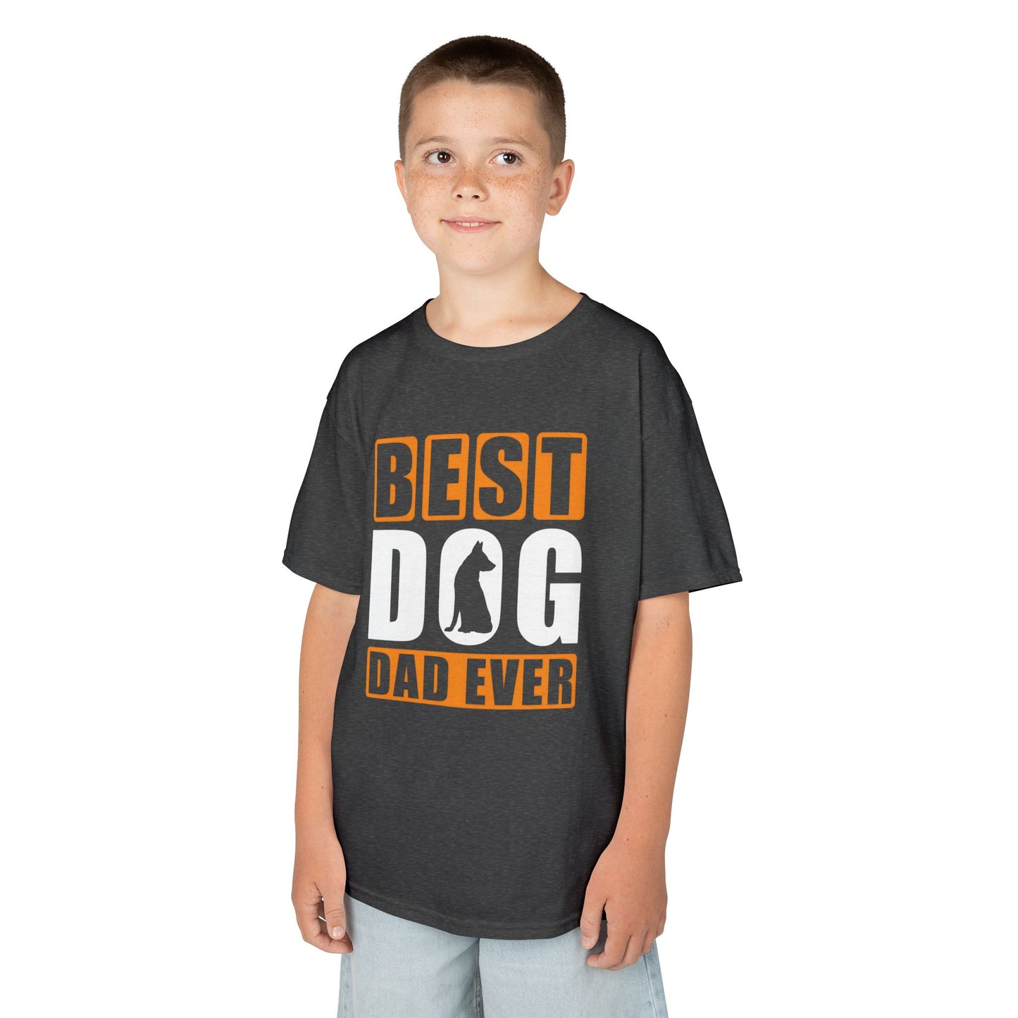 Best Dog Dad Ever Design - Kids Heavy Cotton™ Tee
