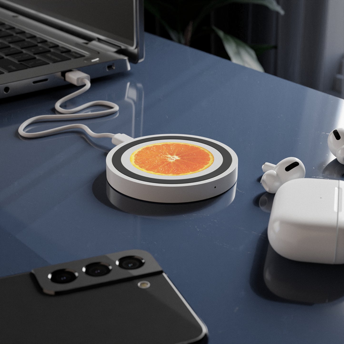 Orange Quake Wireless Charging Pad