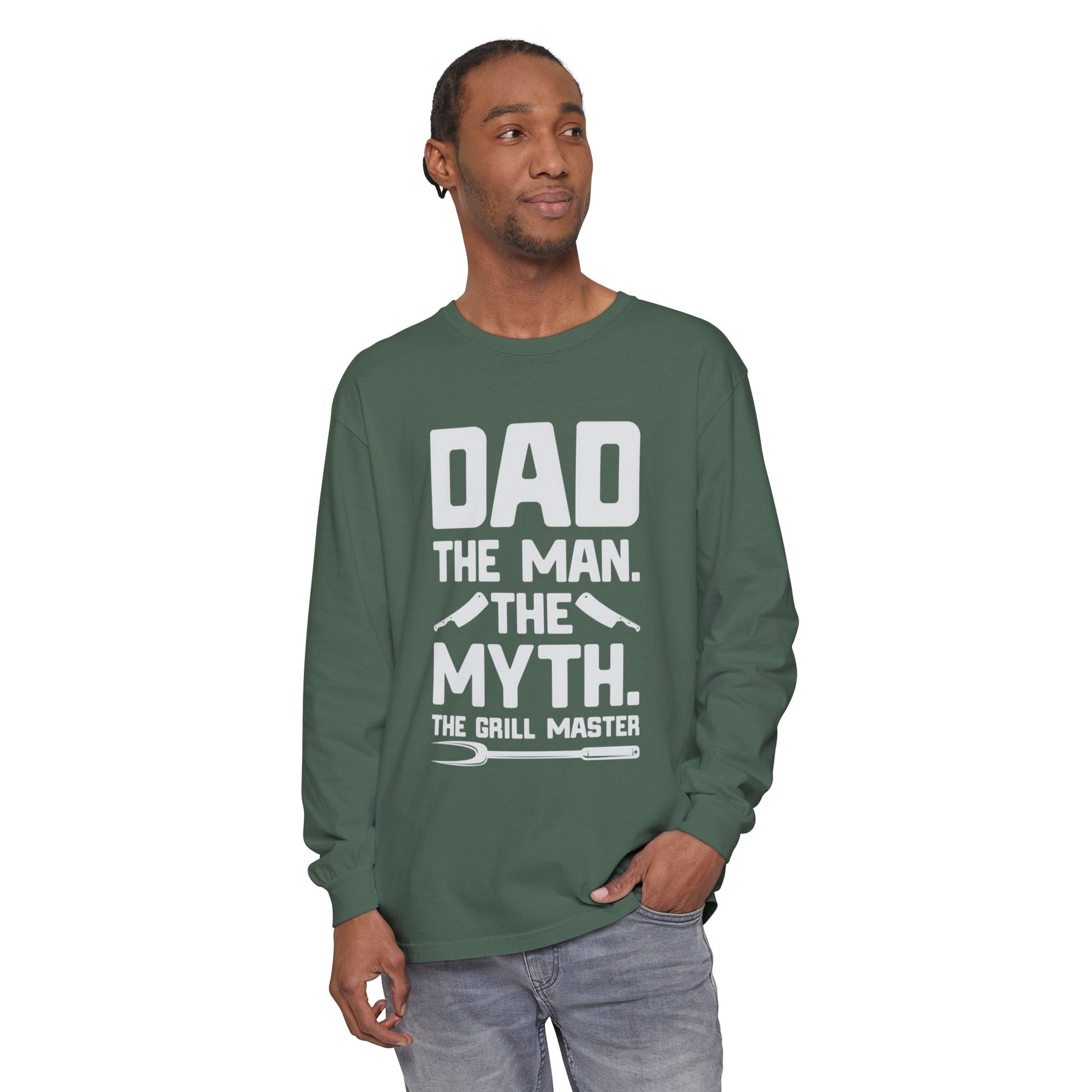 Dad The Man Myth Grill Master Long Sleeve T-Shirt