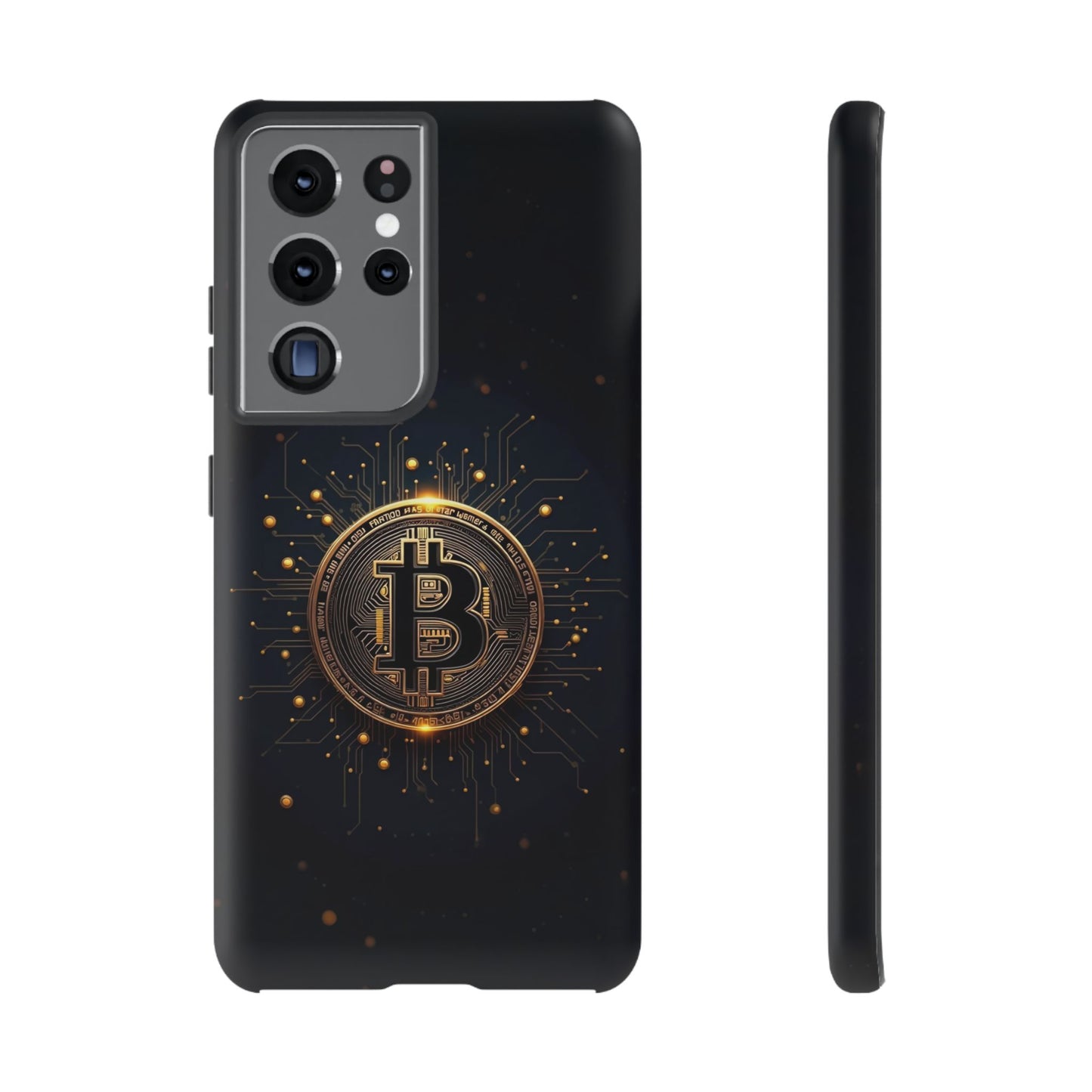 Bitcoin Samsung Tough Case for Smartphones, Crypto Lover Phone Accessory