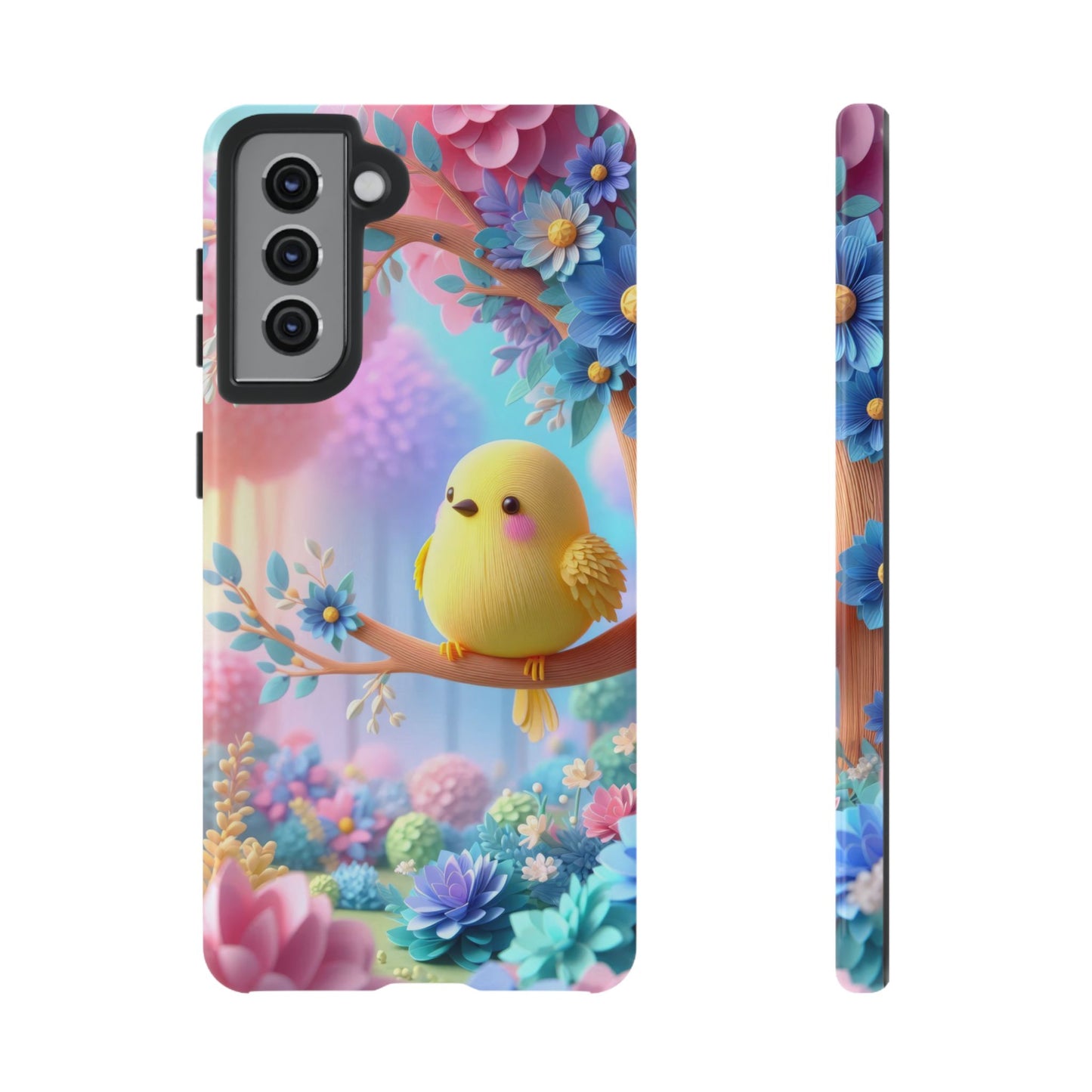 Colorful Bird Samsung Phone Case, Spring Vibe Mobile Shell