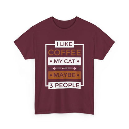 Coffee Cat Lover T-shirt, Funny Graphic Tee