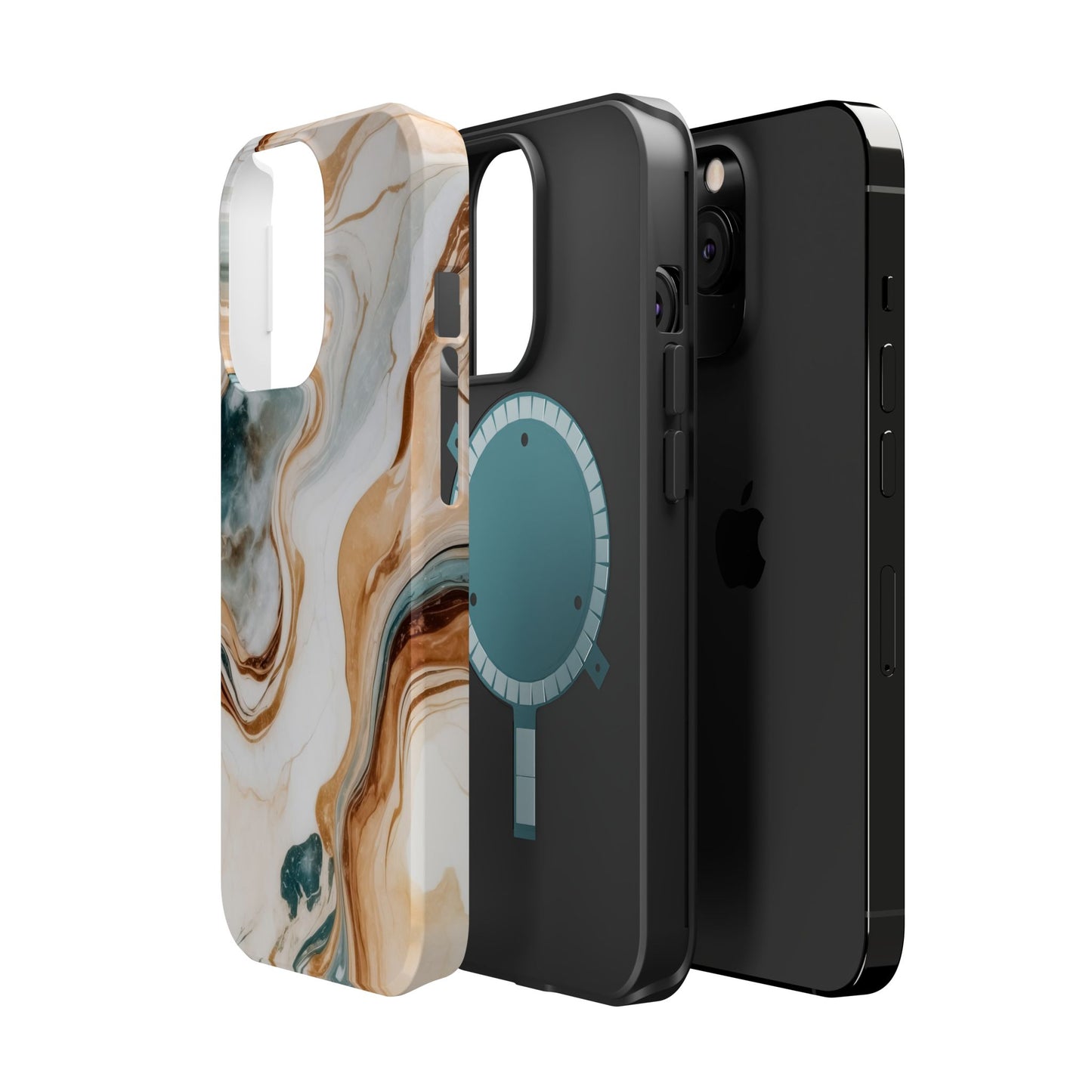 Stylish Magnetic Phone Cases, Abstract Marble Design for Everyday Use