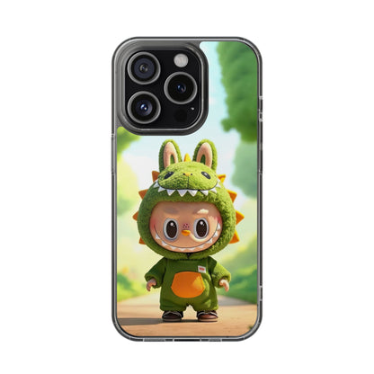 The Monsters Clear Case for iPhone Models – Playful Dinosaur Design