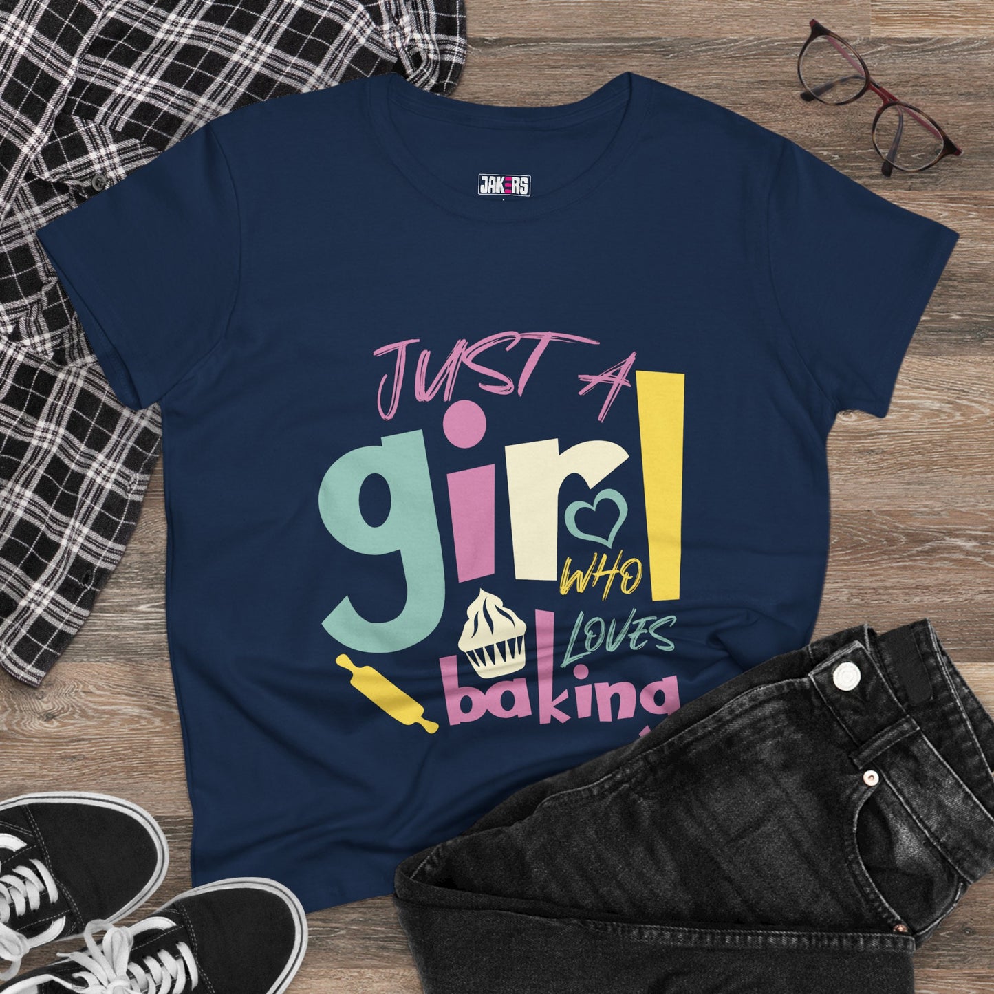 Baking Enthusiast Women's Cotton Tee - Just a Girl Who Loves Baking