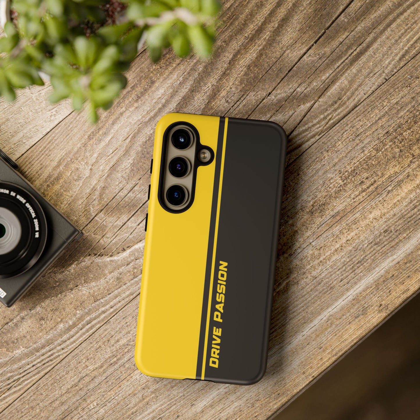 Drive Passion Tough Case – Bold Yellow & Black Design