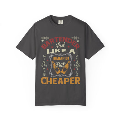 Bartender T-Shirt - Just Like a Therapist, Funny Unisex Tee