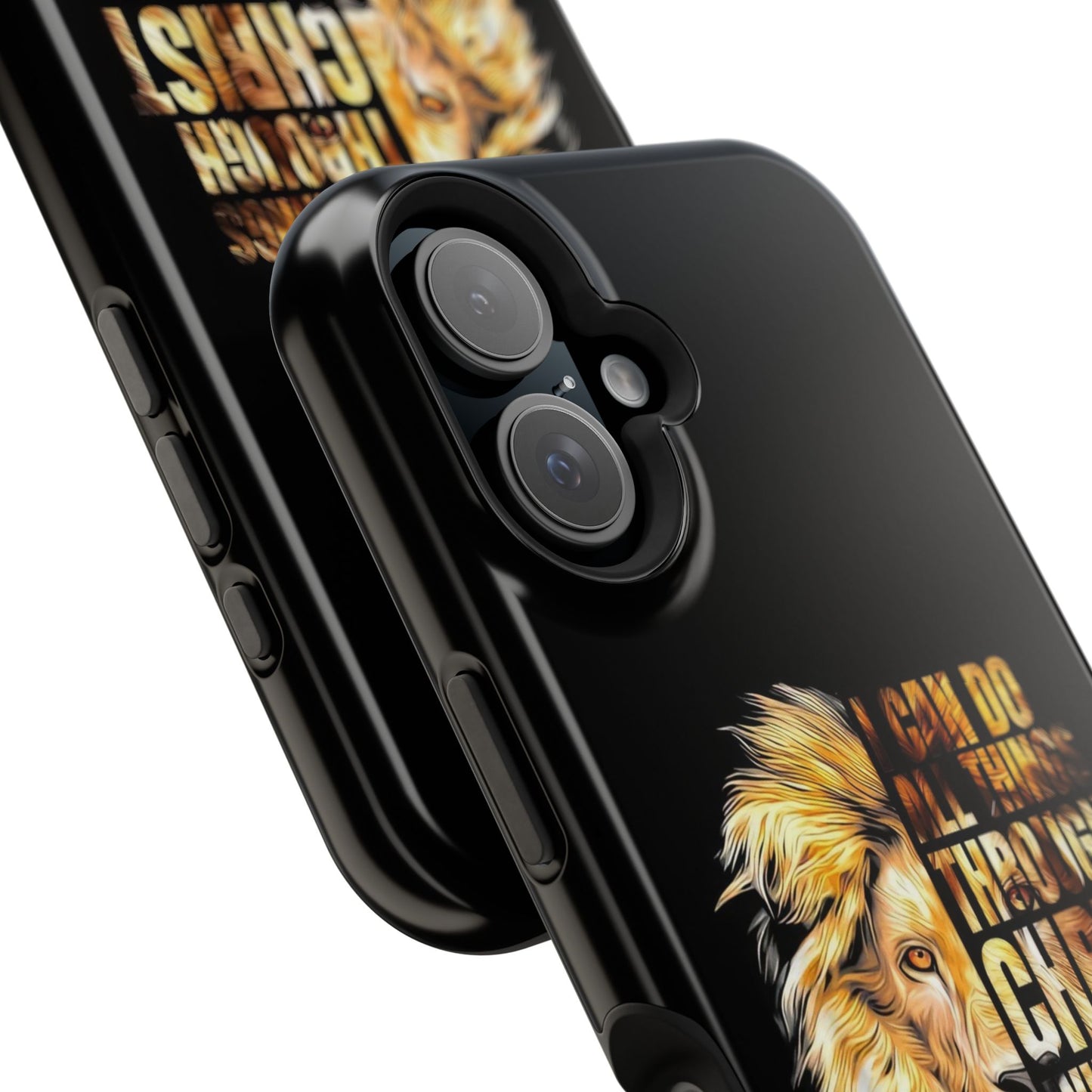 Inspirational Lion Magnetic iPhone Case, Strength & Faith, Christian Accessories