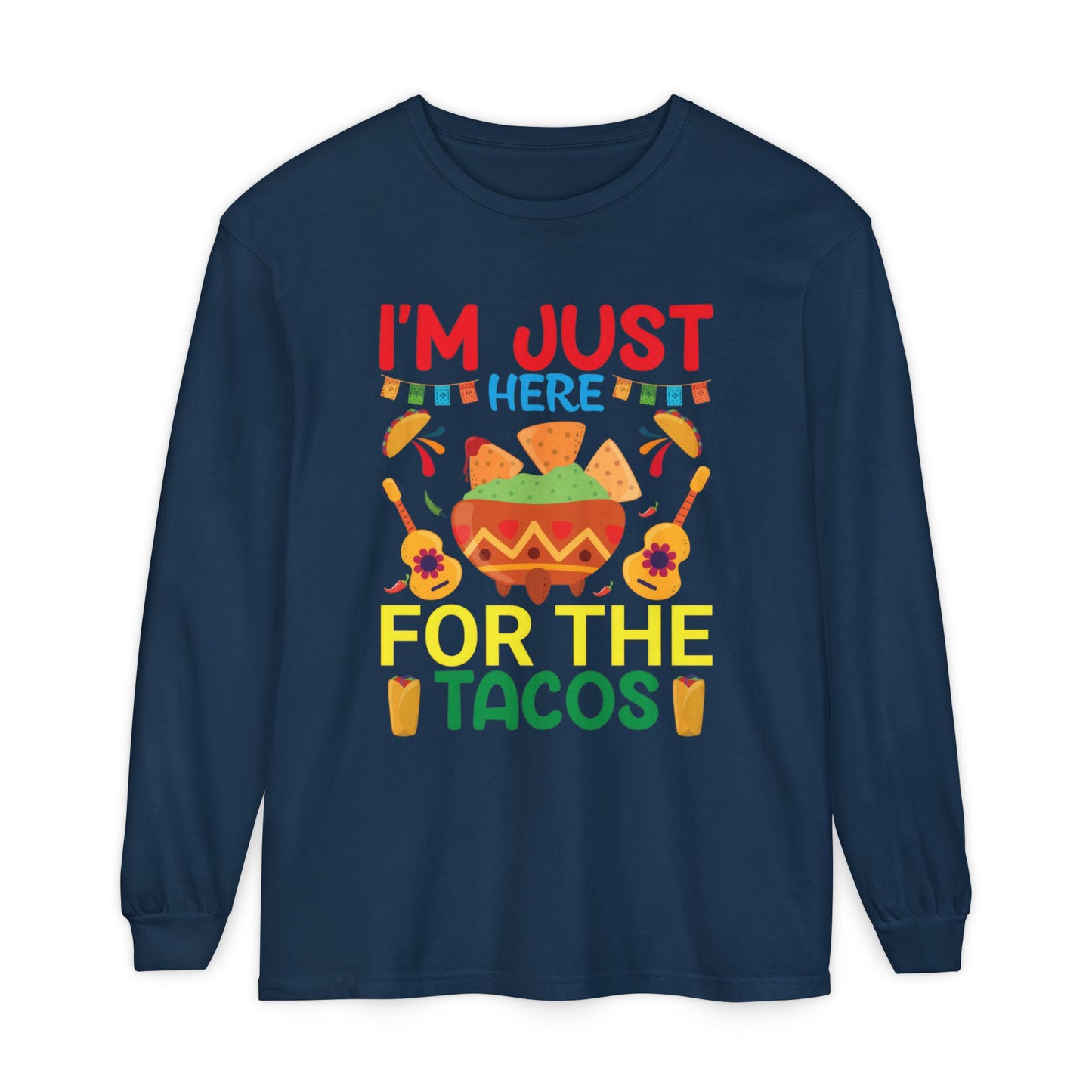 Unisex Taco-Themed Long Sleeve T-Shirt