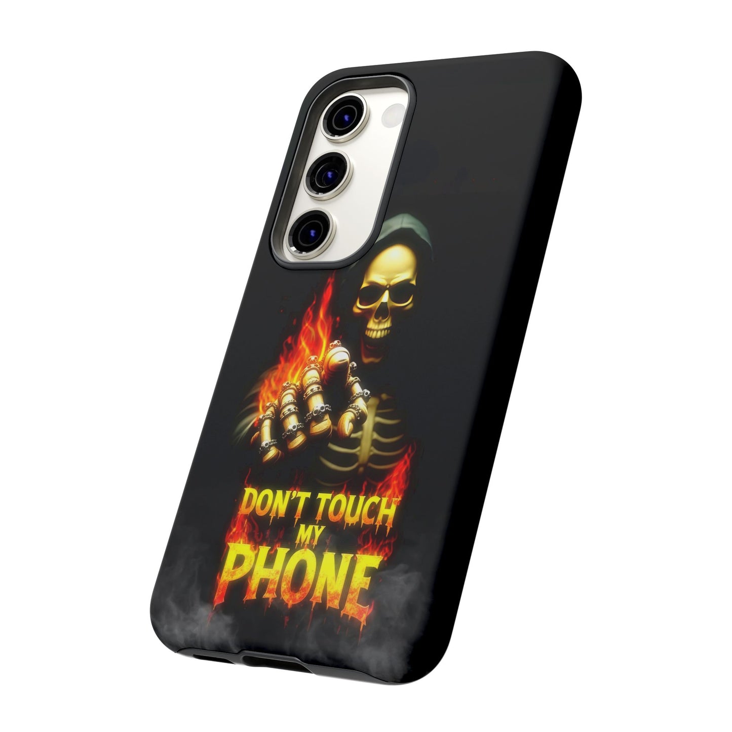Skull Design Samsung Phone Case, Don't Touch My Phone Mobile Cover