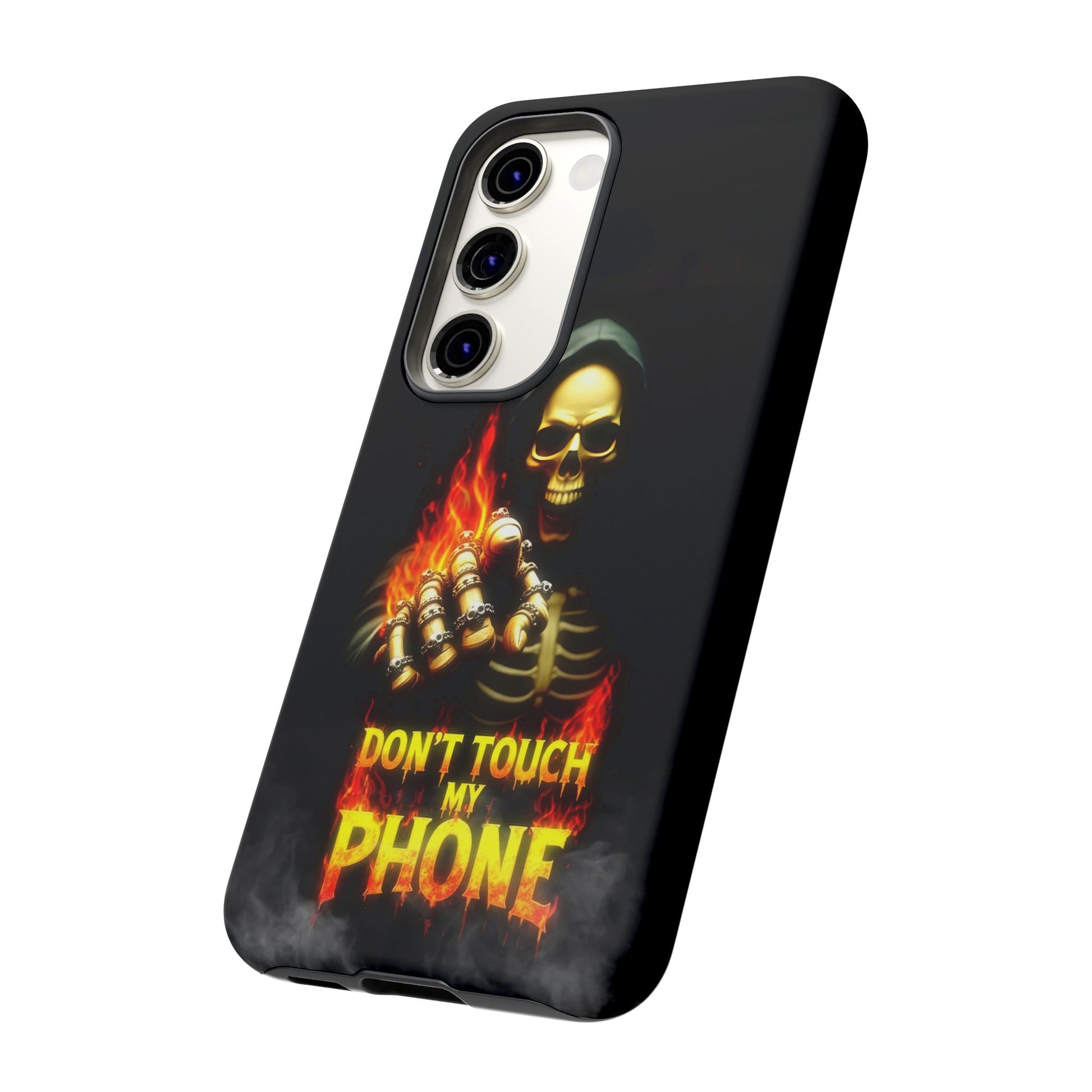 Skull Design Samsung Phone Case, Don't Touch My Phone Mobile Cover