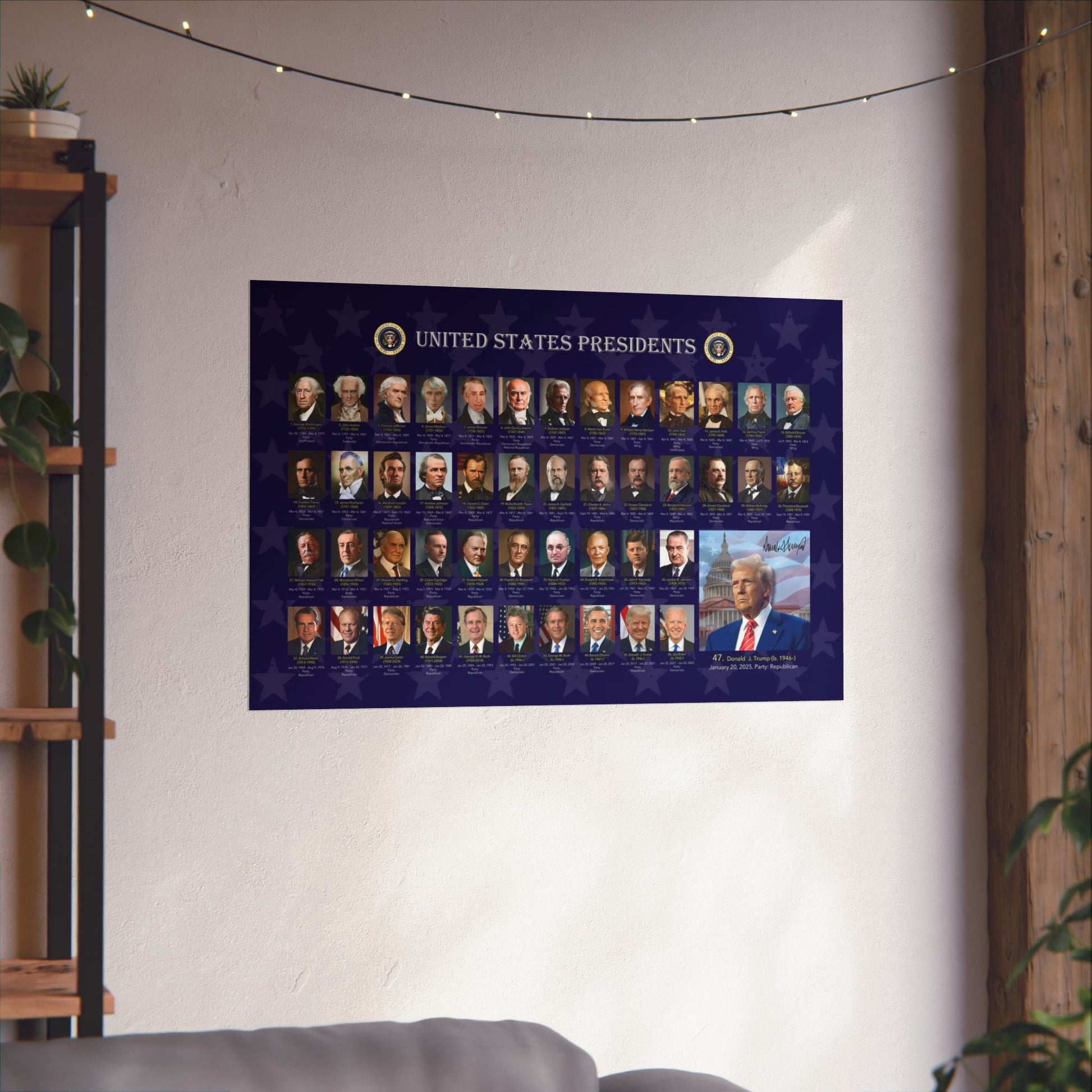 United States Presidents Historical Poster