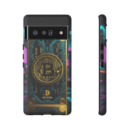 Bitcoin Google Pixel Phone Case - Tough Cases with Cryptocurrency Design