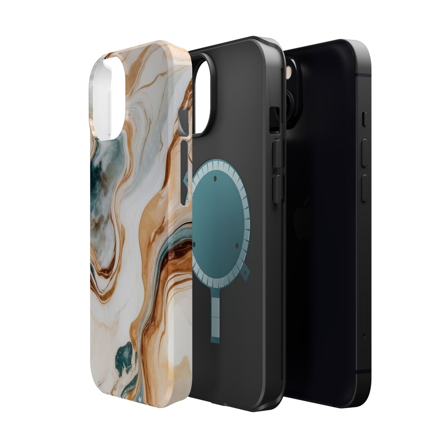 Stylish Magnetic Phone Cases, Abstract Marble Design for Everyday Use