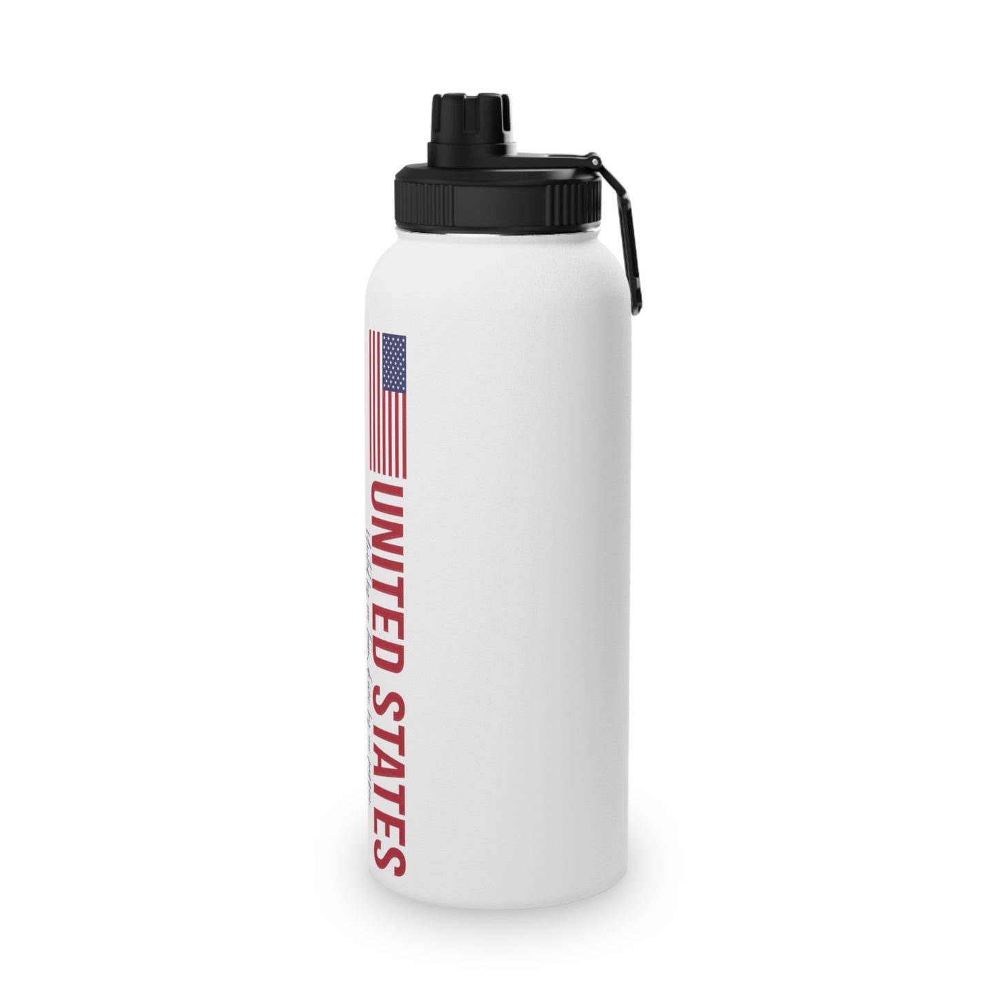 One Nation, One Dream Stainless Steel Water Bottle, Sports Lid