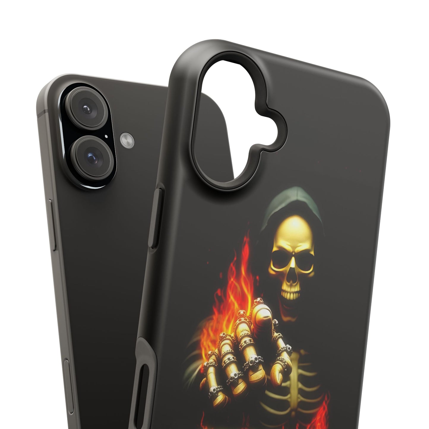 Skull Design Impact-Resistant iPhone Case, Don't Touch My Phone