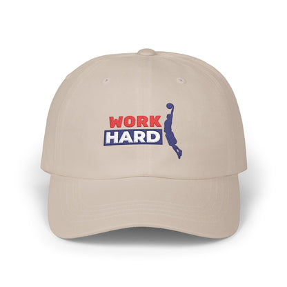 Work Hard Classic Dad Cap / embroidered