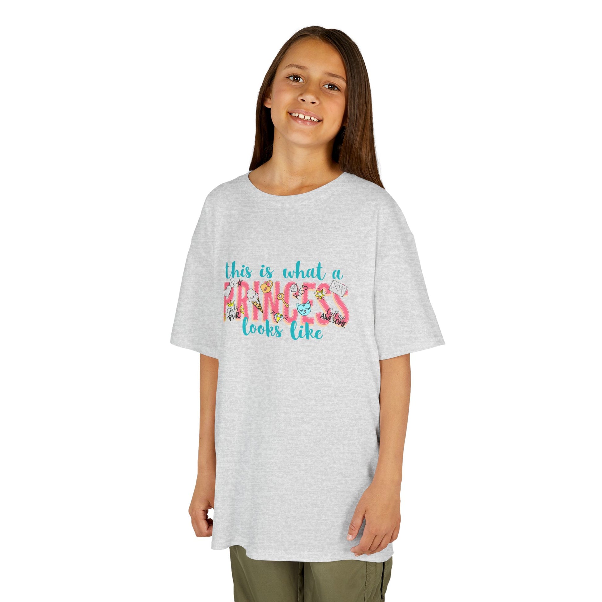 This Is What A Princess Looks Like Kids Heavy Cotton Tee