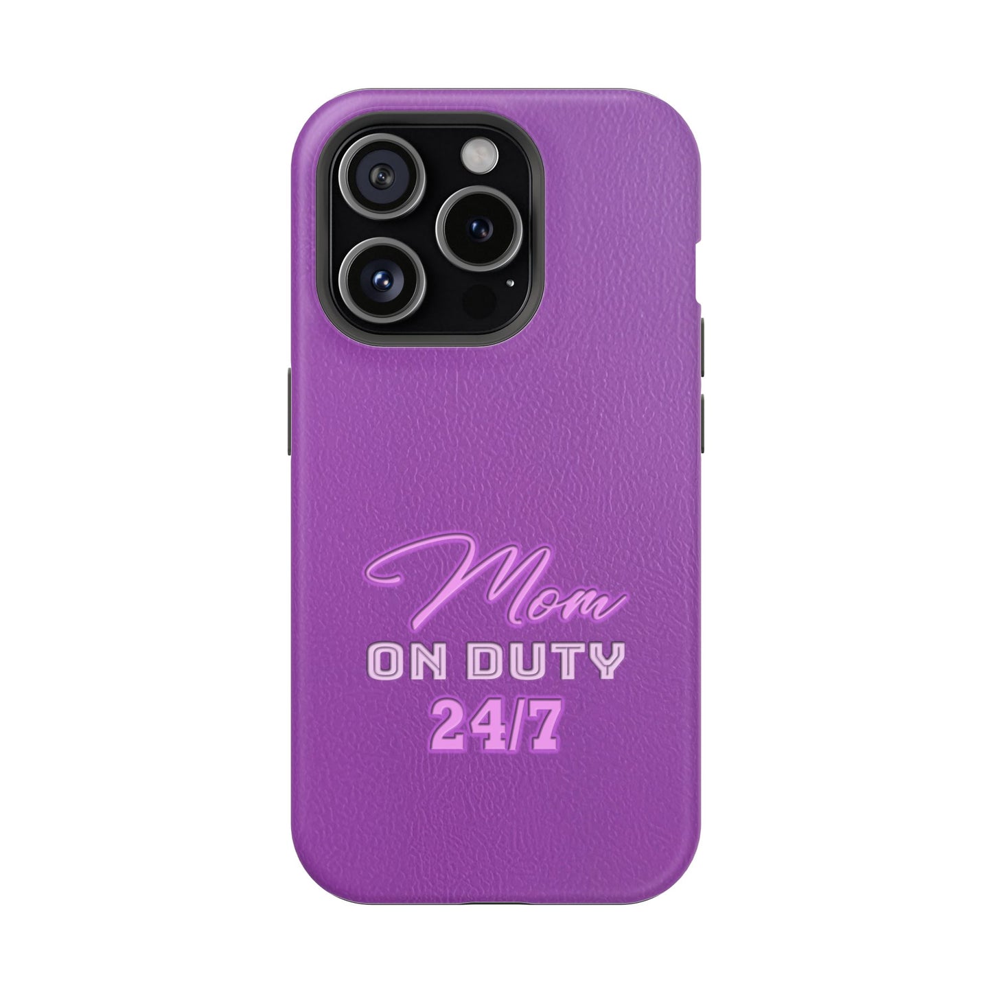 Mom On Duty Impact-Resistant Case, Purple Case for Mothers