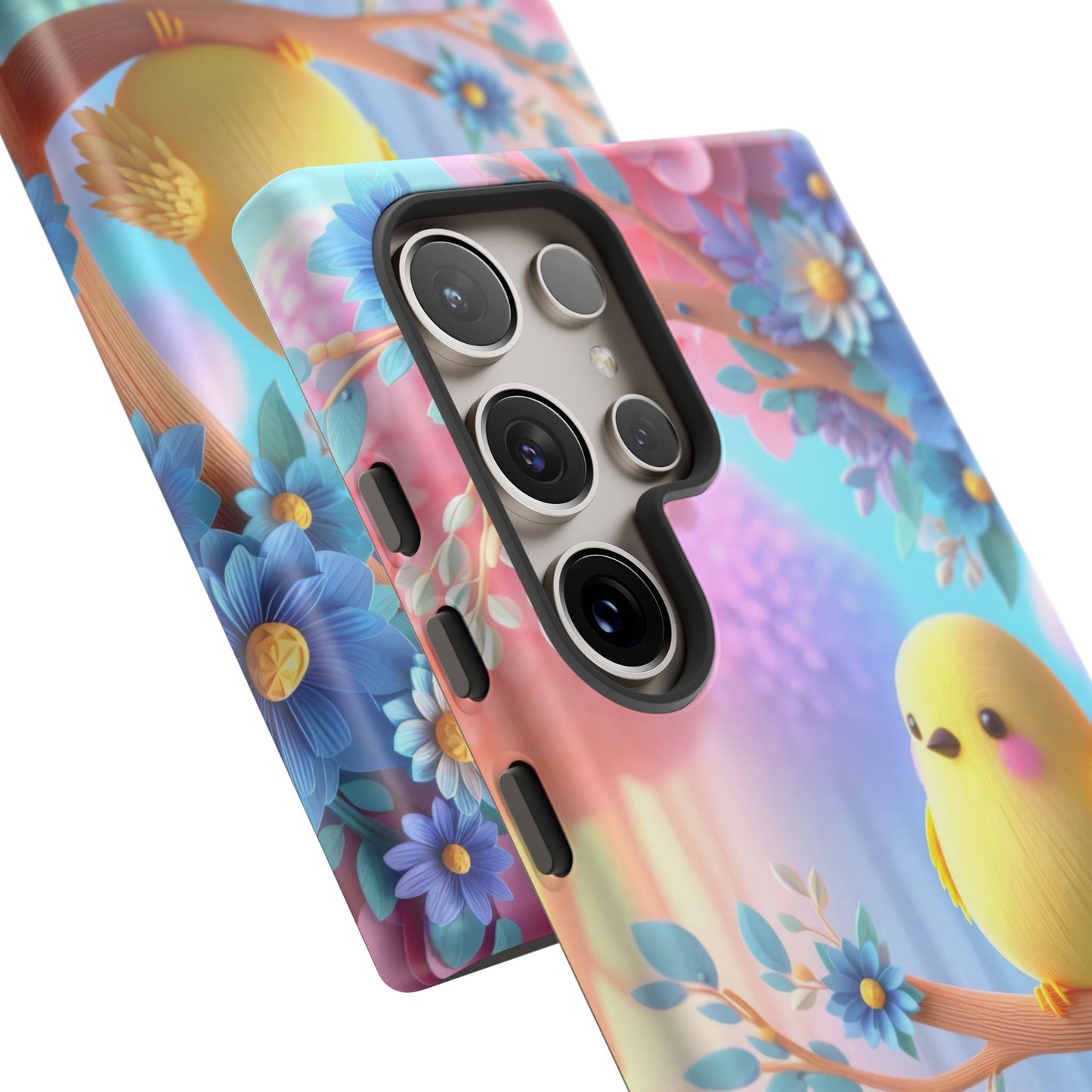 Colorful Bird Samsung Phone Case, Spring Vibe Mobile Shell
