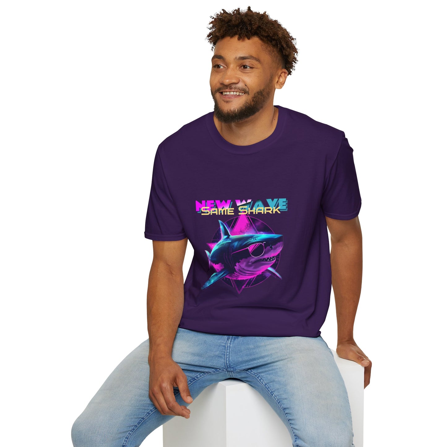 New Wave Same Shark Unisex Softstyle T-Shirt