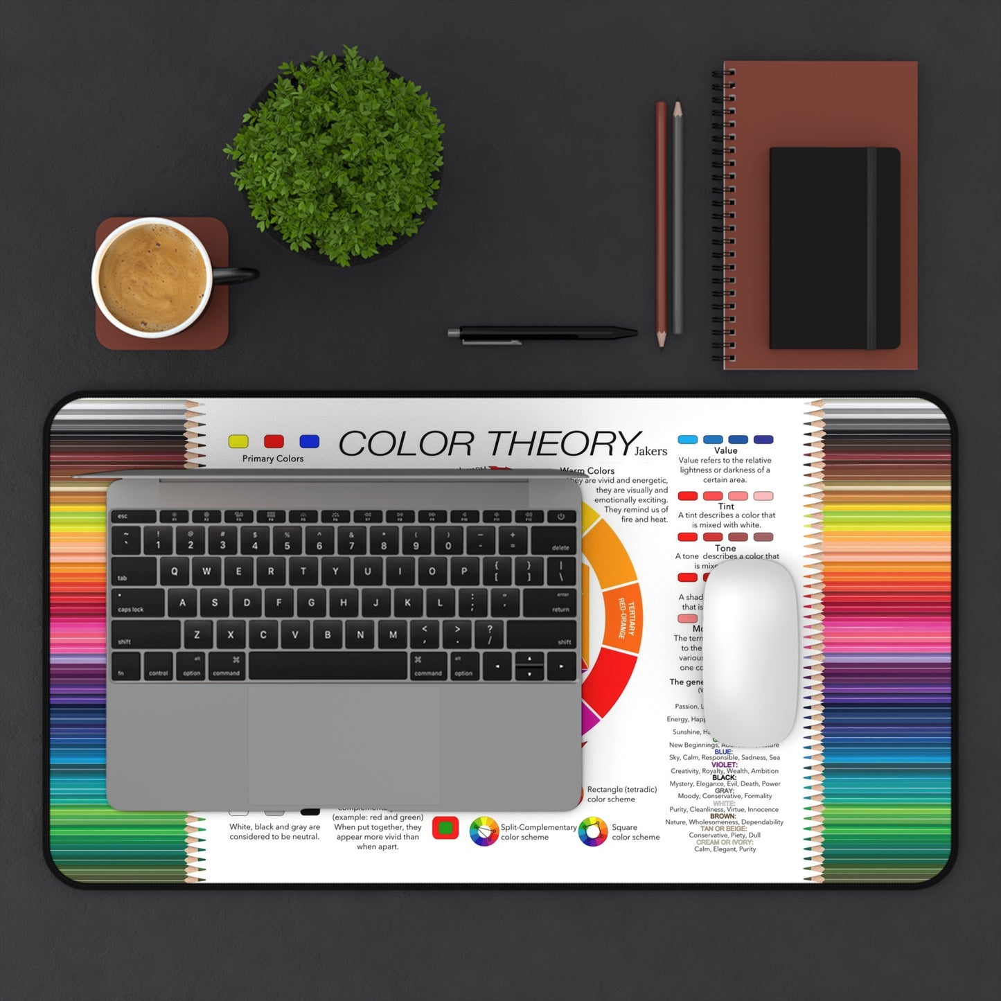 Educational Artist Desk Mat, Color Theory