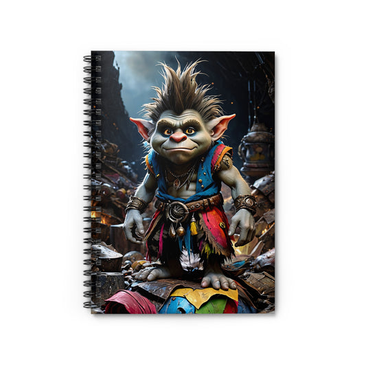 Fantasy-Themed Spiral Notebook with Ruled Lines, Troll Design