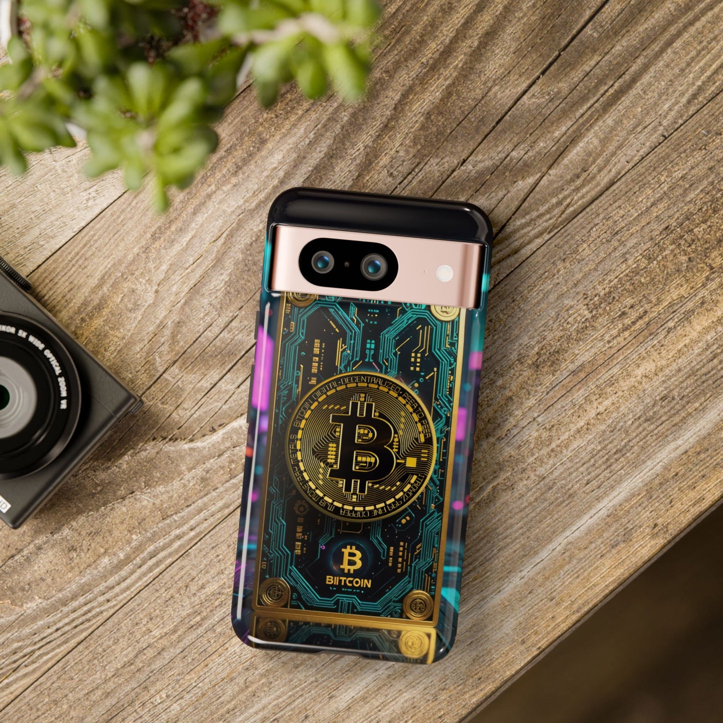 Bitcoin Google Pixel Phone Case - Tough Cases with Cryptocurrency Design