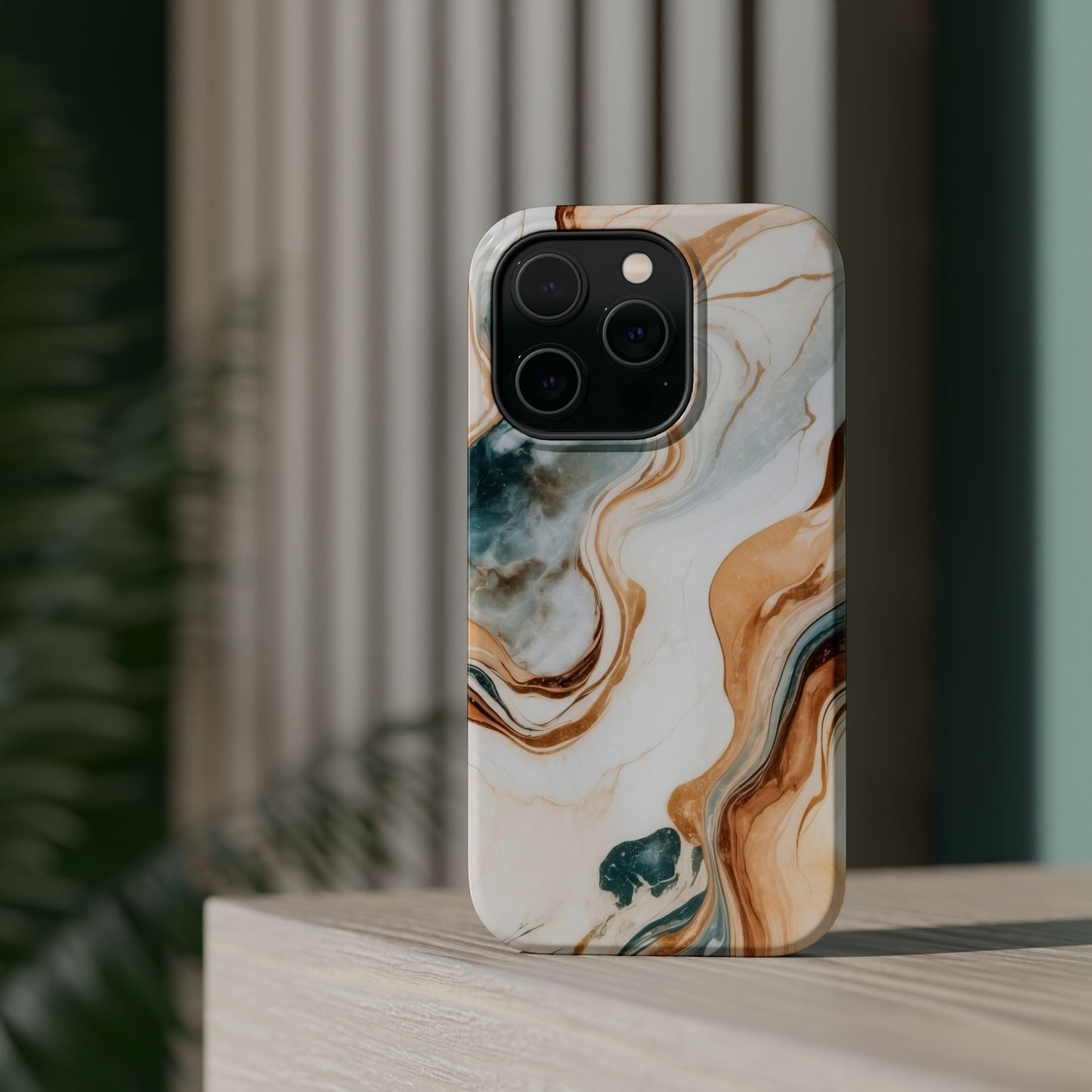 Stylish Magnetic Phone Cases, Abstract Marble Design for Everyday Use