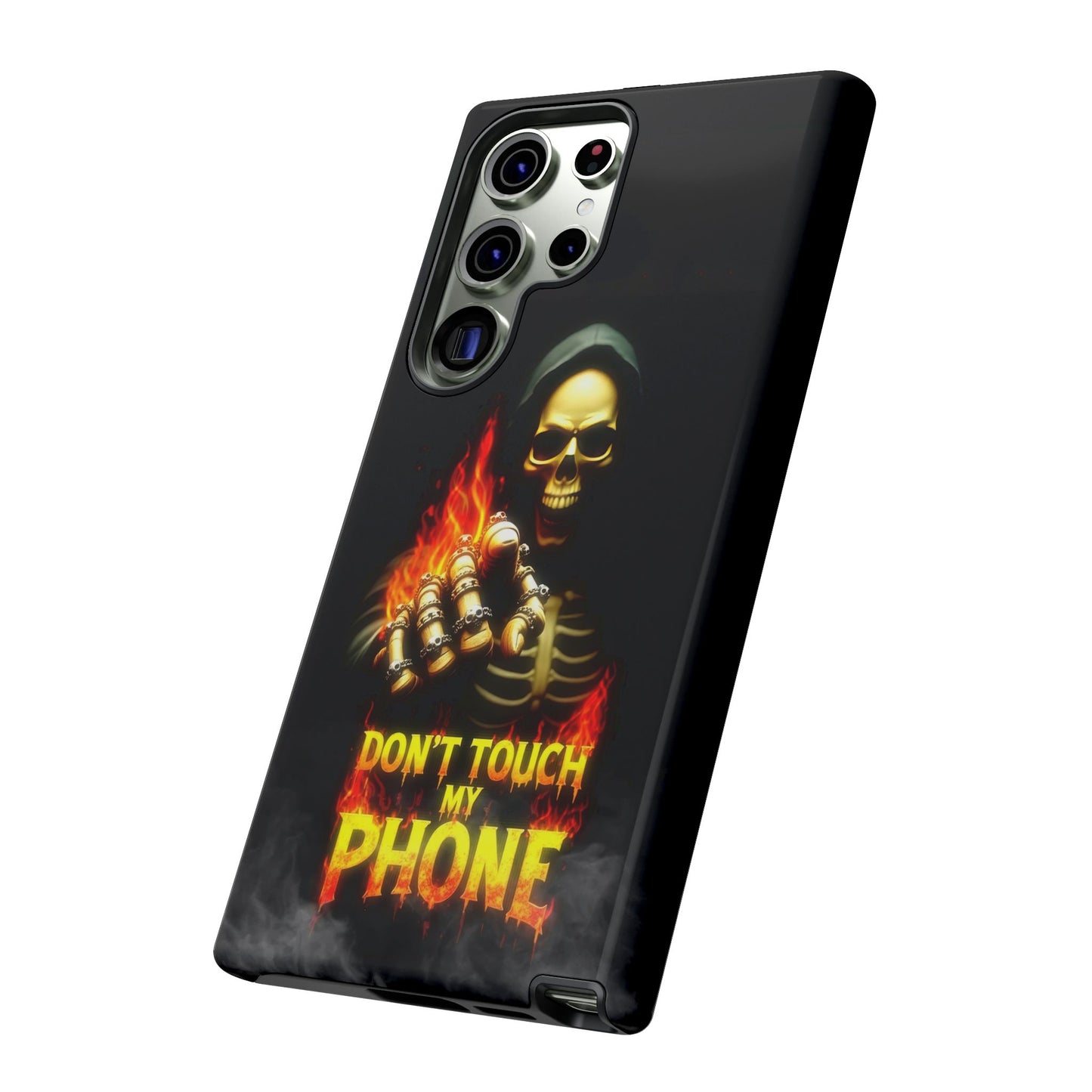 Skull Design Samsung Phone Case, Don't Touch My Phone Mobile Cover