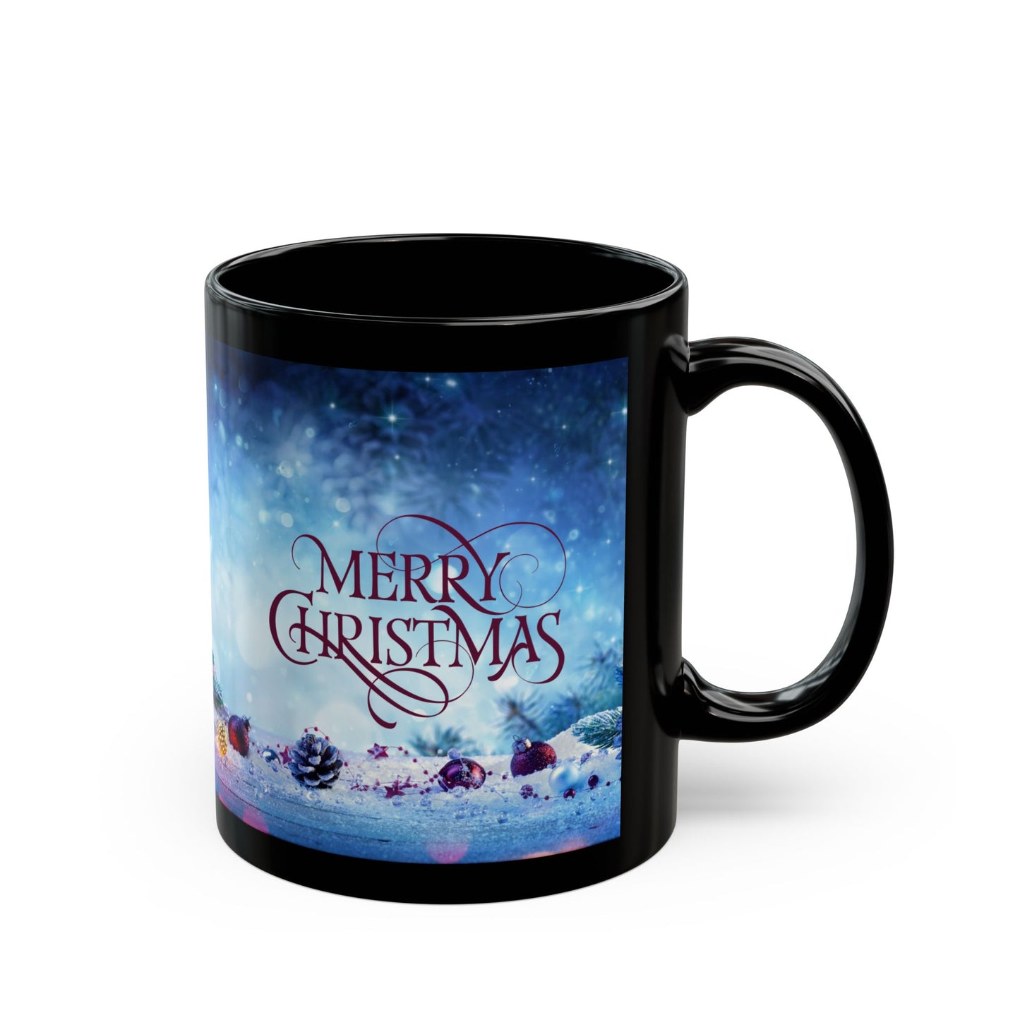 Silent Night Black Mug - 11oz, 15oz