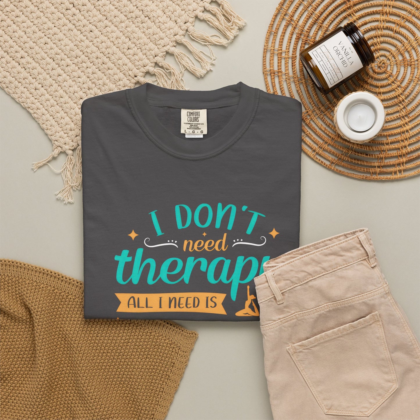Yoga Therapy Unisex Garment-Dyed T-Shirt - Perfect for Mindfulness & Relaxation