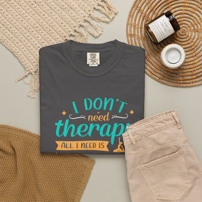 Yoga Therapy Unisex Garment-Dyed T-Shirt - Perfect for Mindfulness & Relaxation