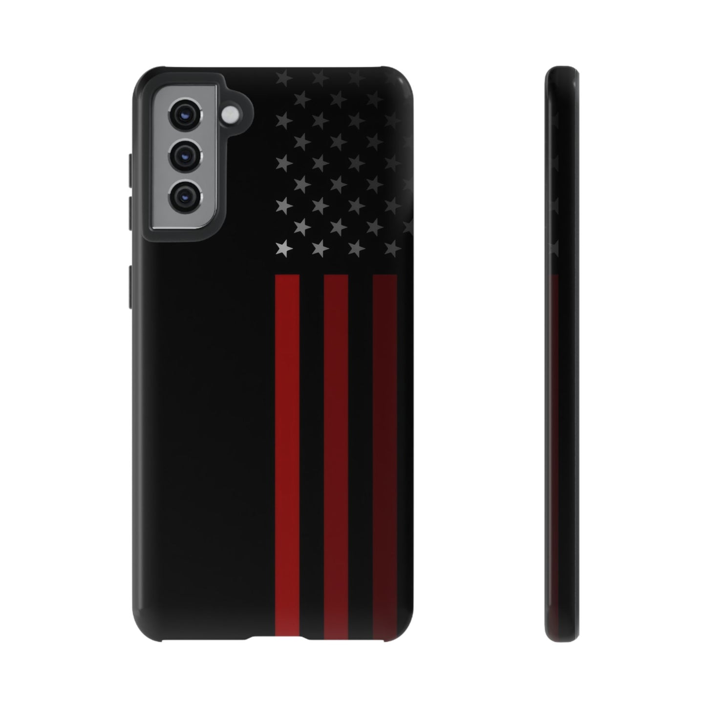 Patriotic Samsung Tough Cases, Red Line American Flag Phone Cover
