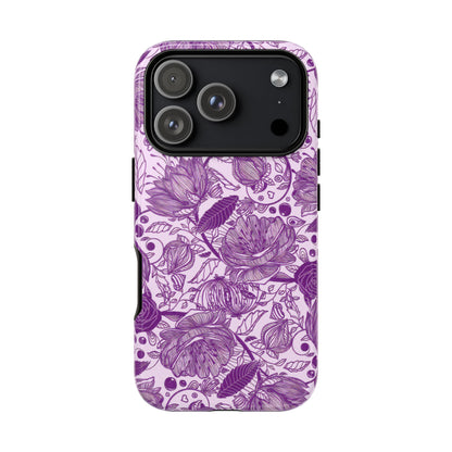 Graphical Garden: Purple Edition iPhone Tough Cases