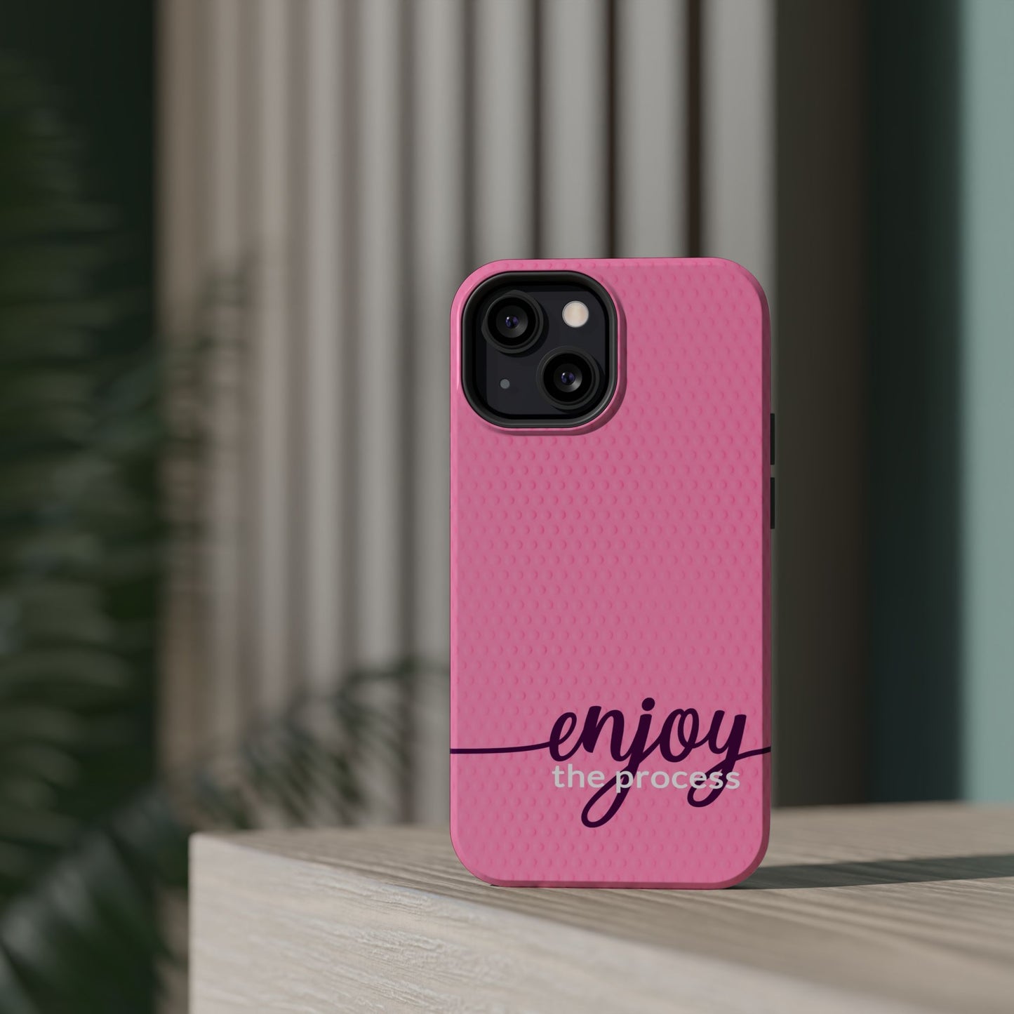 Enjoy the Process Magnetic Case - Motivational Pink Phone Cover for Women