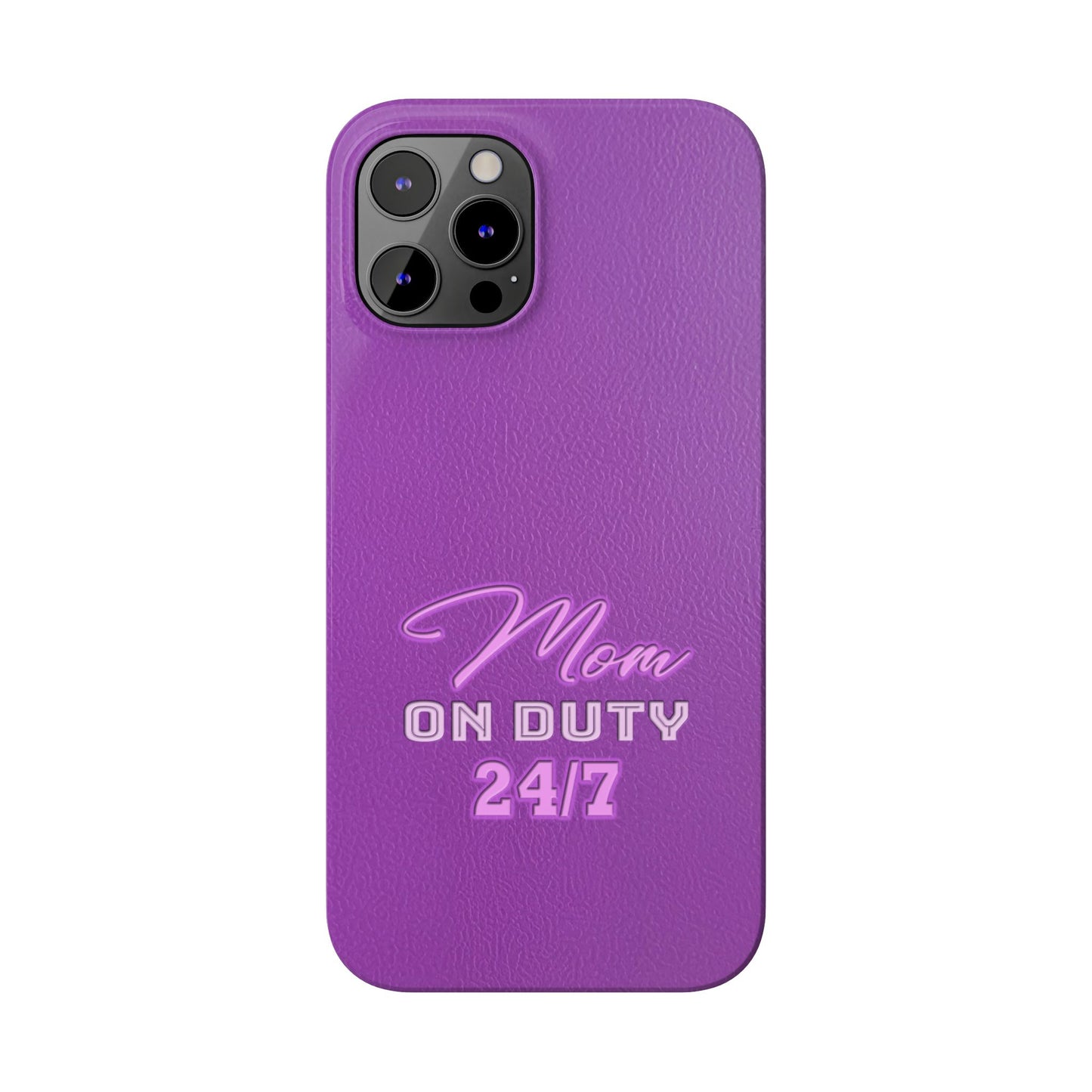 Mom On Duty Slim Case, Purple Case for Mothers