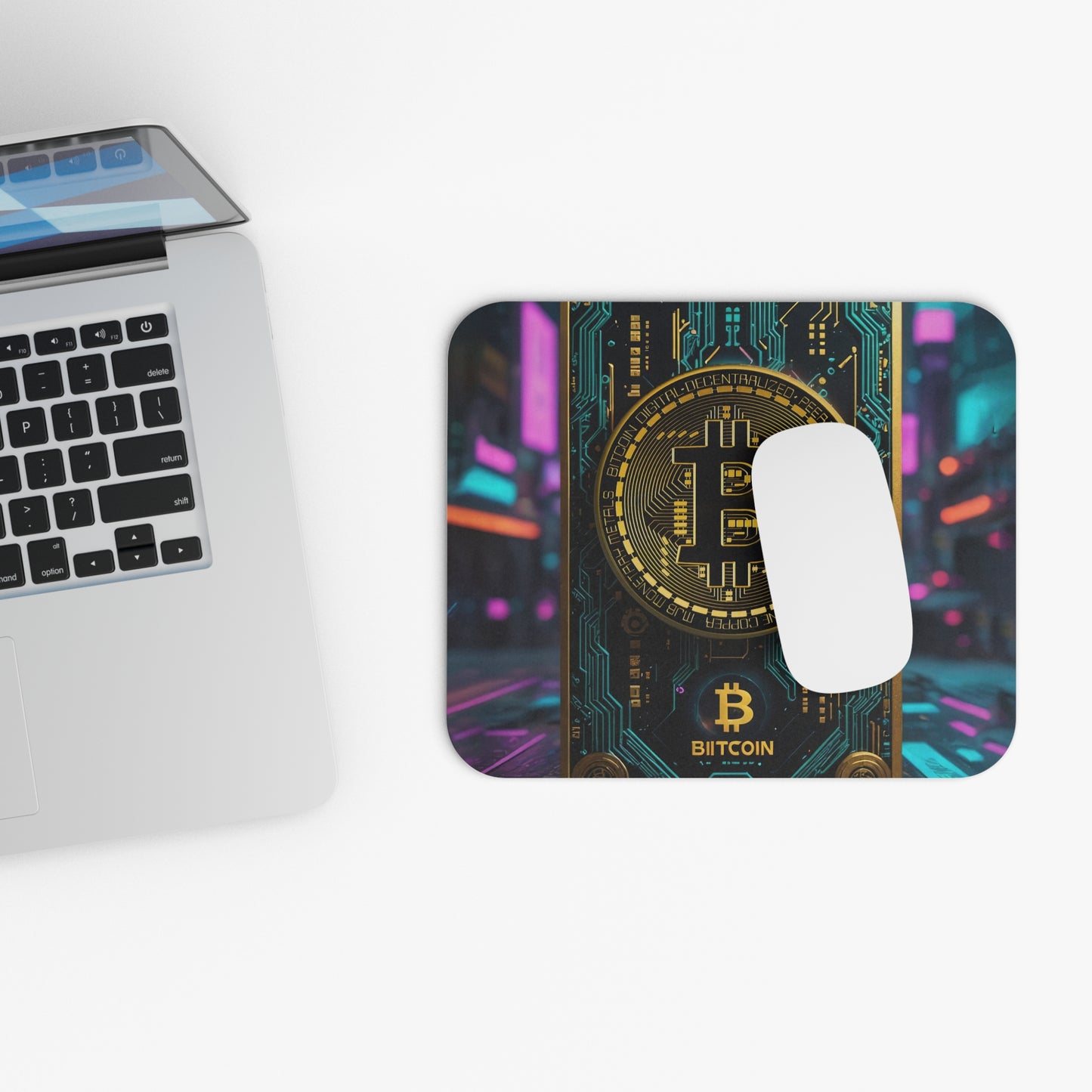 Cryptocurrency Mouse Pad Bitcoin Desk Accessory, Gamer Tech Gear, Non-Slip Office & Home Decor, Stylish and Durable Mouse Mat