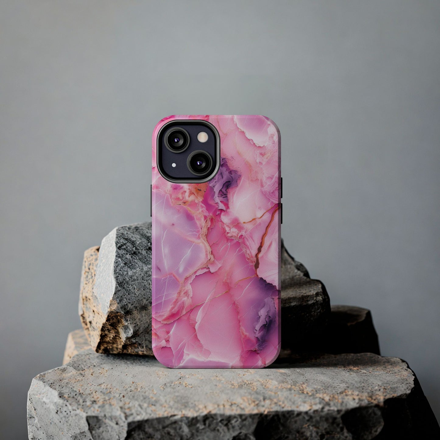 Pink Marble Tough Cases for iPhone, Stylish Protective Covers
